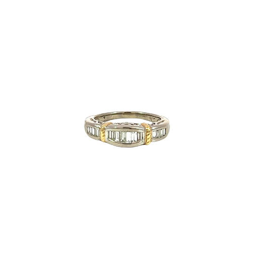 [741394800012] 14K Two-Tone Gold Diamond Band and Fashion Ring