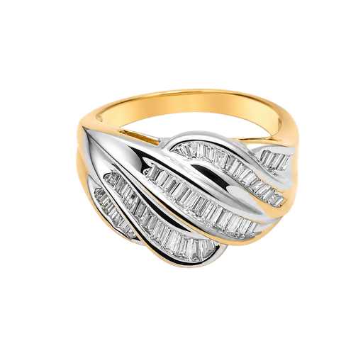[867193200005] 14K Two-Tone Gold Diamond Fashion Ring