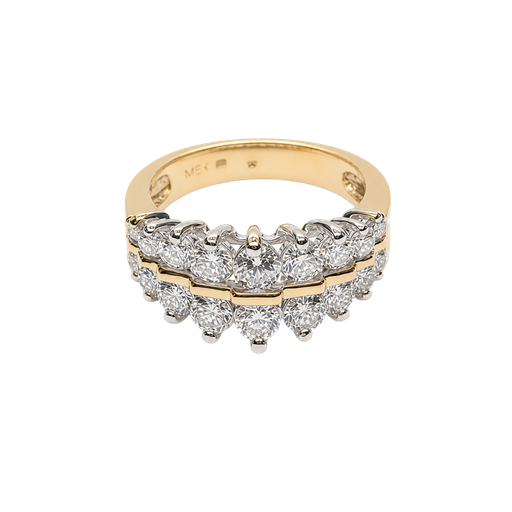 [837212400004] 14K Two-Tone Gold Diamond Fashion Ring