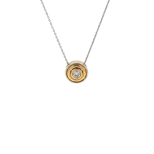 [890265600001] 14K Two-Tone Gold Diamond Necklace