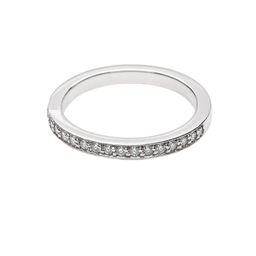 [639360000058] 14K White Gold Diamond Band