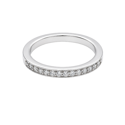 [639360000063] 14K White Gold Diamond Band