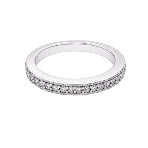 [682210800001] 14K White Gold Diamond Wedding Band