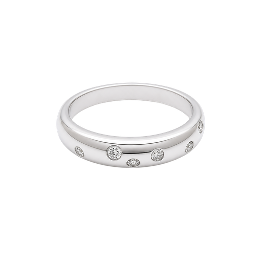 [743382000003] 14K White Gold Diamond Band