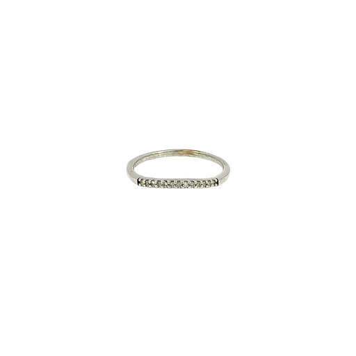 [750034800017] 14K White Gold Diamond Wedding Band Ring