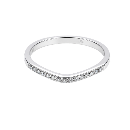 [750034800016] 14K White Gold Diamond Wedding Band