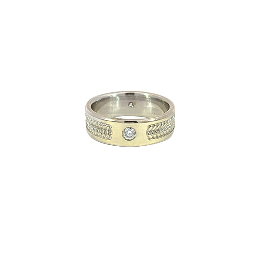 [733795200004] 14K White Gold Men's Band