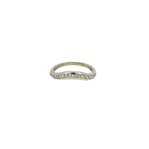 [757119600001] 14K White Gold Diamond Band and Stackable Ring