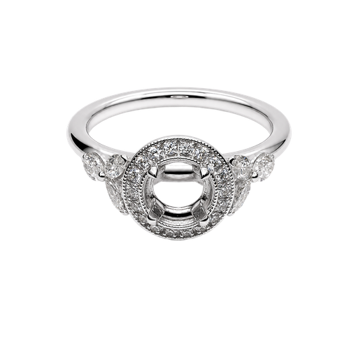 [750034800009] 14K White Gold Diamond Engagement Ring