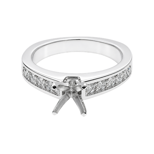 [867970800016] 14K White Gold Diamond Engagement Ring