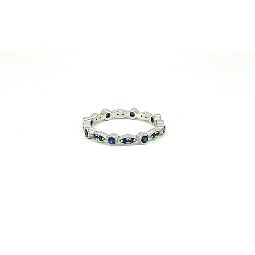 [700531200015] 14K White Gold Sapphire Ring