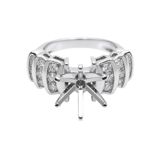 [877734000001] 14K White Gold Diamond Engagement Ring