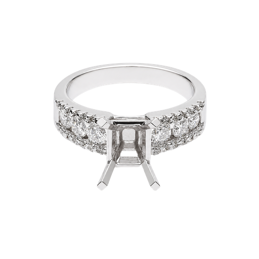 [731721600003] 14K White Gold Diamond Engagement Ring