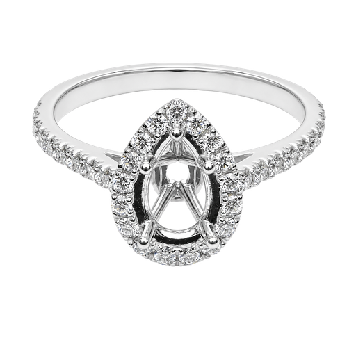 [852764400007] 14K White Gold Diamond Engagement Ring