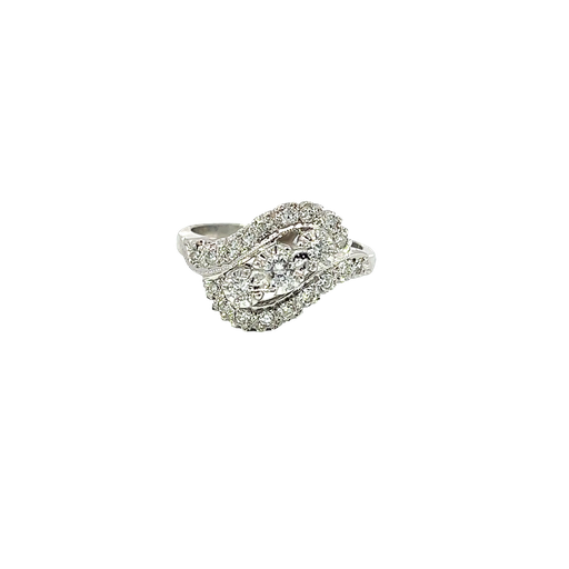 [867970800013] 14K White Gold Diamond Cocktail and Fashion Ring