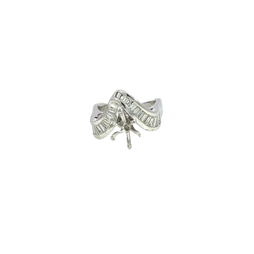 [639360000023] 14K White Gold Diamond Engagement and Fashion Ring