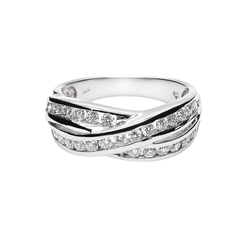 [737337600005] 14K White Gold Diamond Cocktail Ring