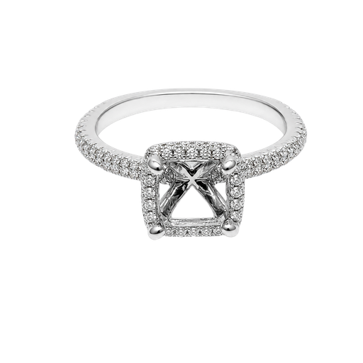 [757119600004] 14K White Gold Diamond Engagement Ring