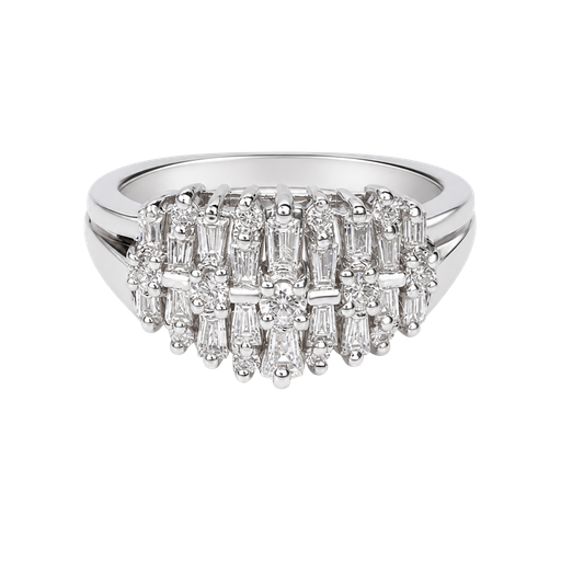 [867193200022] 14K White Gold Cocktail Ring