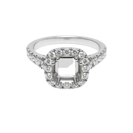 [853282800003] 14K White Gold Diamond Engagement Ring