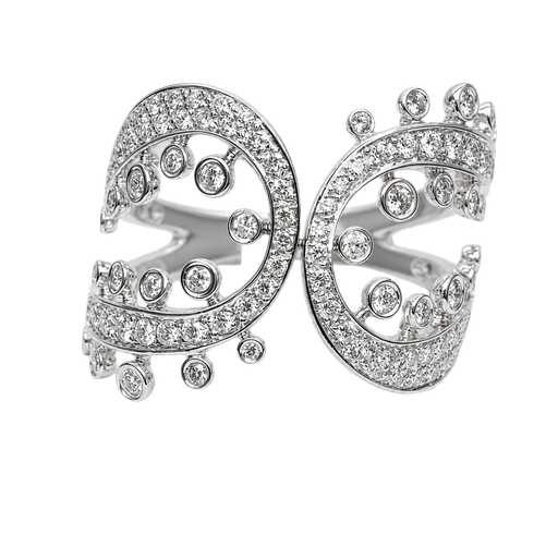 [857779200001] 14K White Gold Diamond Cocktail Ring