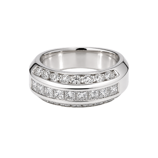 [773622000004] 14K White Gold Diamond Band 