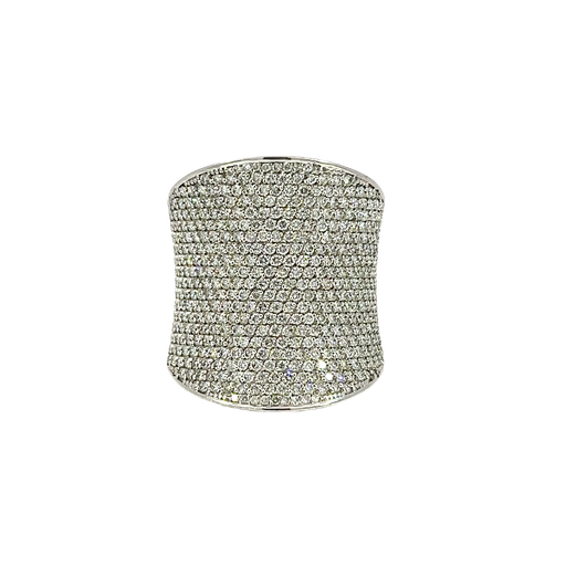 [639360000012] 14K White Gold Diamond Cocktail Ring