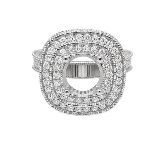 [729388800001] 14K White Gold Diamond Cocktail Ring