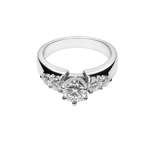 [749257200003] 14K White Gold Diamond Engagement Ring