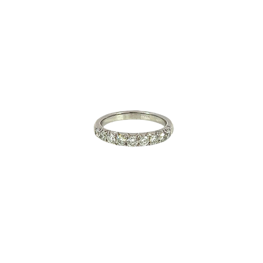 [897696000008] 14K White Gold Diamond Wedding Band Ring