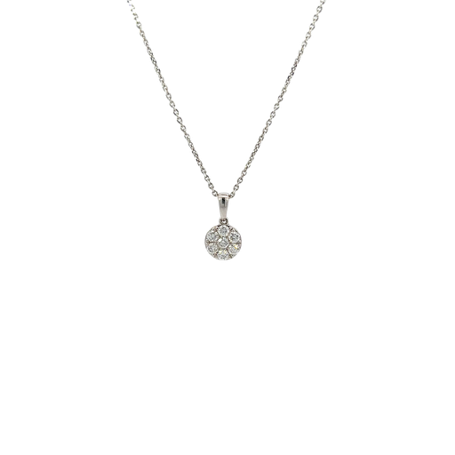 [890265600008] 14K White Gold Diamond Pendant