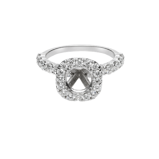 [897696000003] 14K White Gold Diamond Engagement Ring