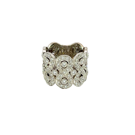 [892857600001] 14K White Gold Diamond Band