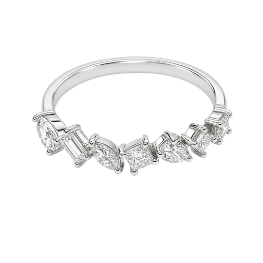 [890352000016] 14K White Gold Diamond Stackable Ring
