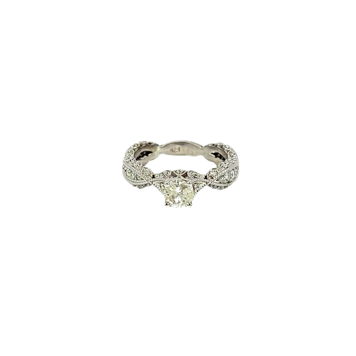 [639360000050] 14K White Gold Diamond Engagement Ring
