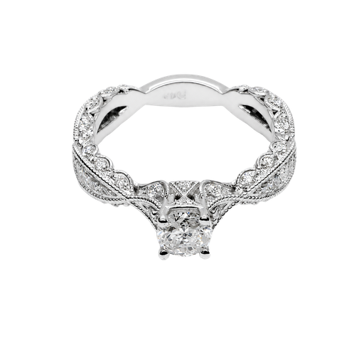 [639360000050] 14K White Gold Diamond Engagement Ring