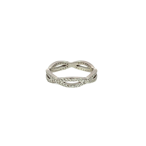 [897696000001] 14K White Gold Diamond Band