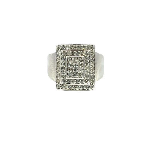 [714351600001] 14K White Gold Diamond Cocktail Ring