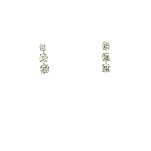 [897004800001] 14K White Gold Diamond Drop Earrings
