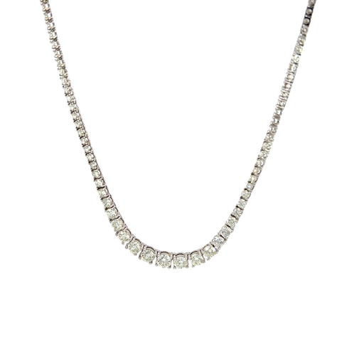 [858643200001] 14K White Gold Diamond Tennis Necklace