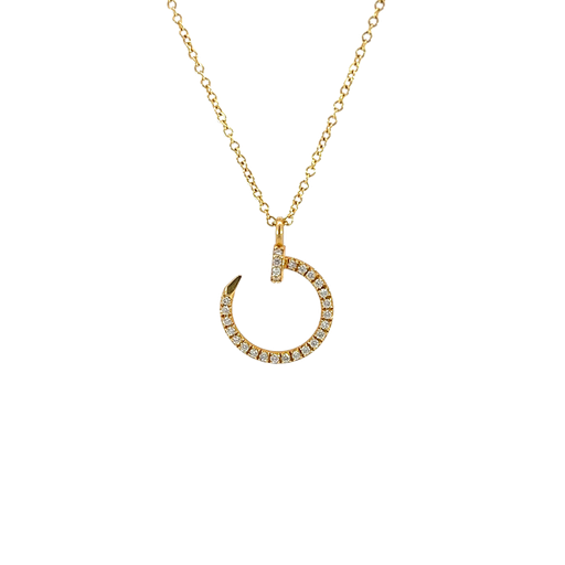 [882226800003] 14K Yellow Gold Diamond Pendant