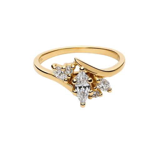 [639360000203] 14K Yellow Gold Diamond Fashion Ring
