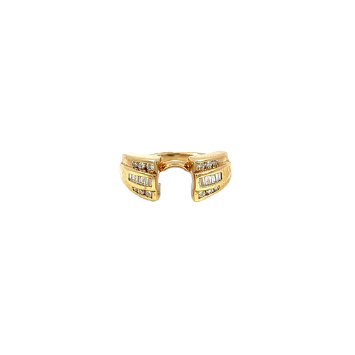 [830563200010] 14K Yellow Gold Diamond Ring Guard