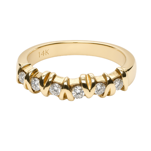 [722214000001] 14K Yellow Gold Diamond Ring