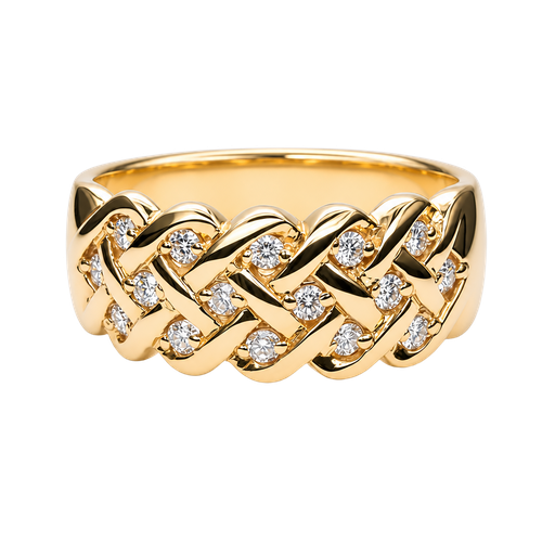 [790470000001] 14K Yellow Gold Diamond Band