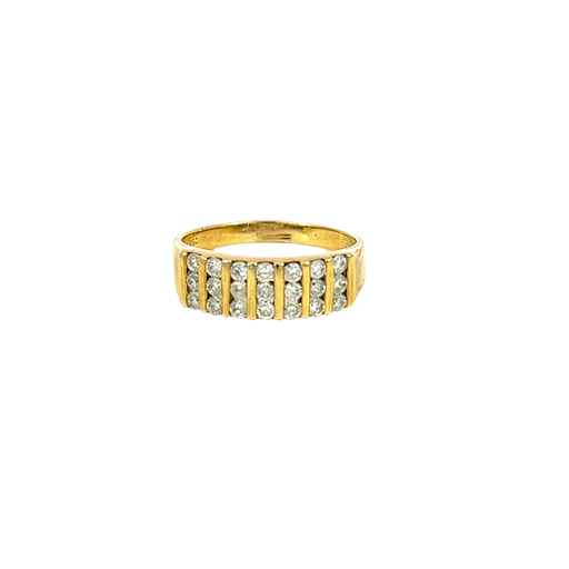[639360000202] 14K Yellow Gold Diamond Cocktail Ring