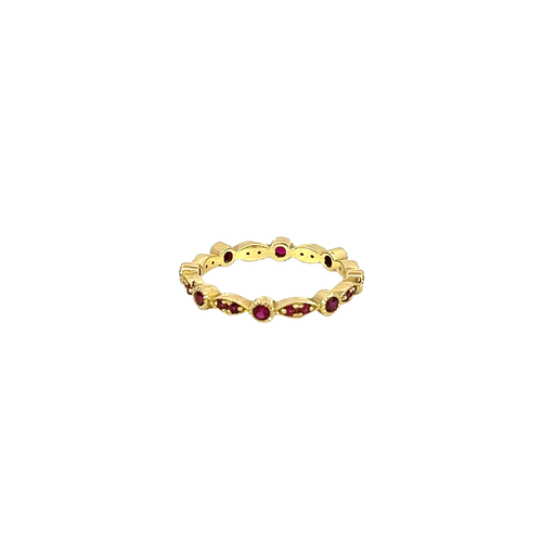 [700531200013] 14K Yellow Gold Ruby Stackable Ring