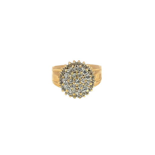 [867193200013] 14K Yellow Gold Diamond Cocktail Ring