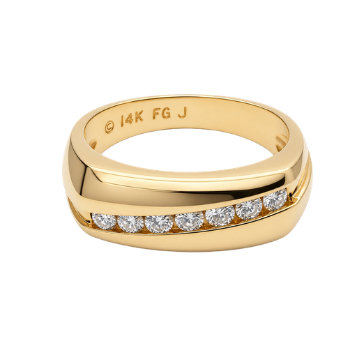 [830563200003] 14K Yellow Gold Diamond Band