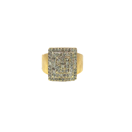 [867193200014] 14K Yellow Gold Diamond Cocktail Ring